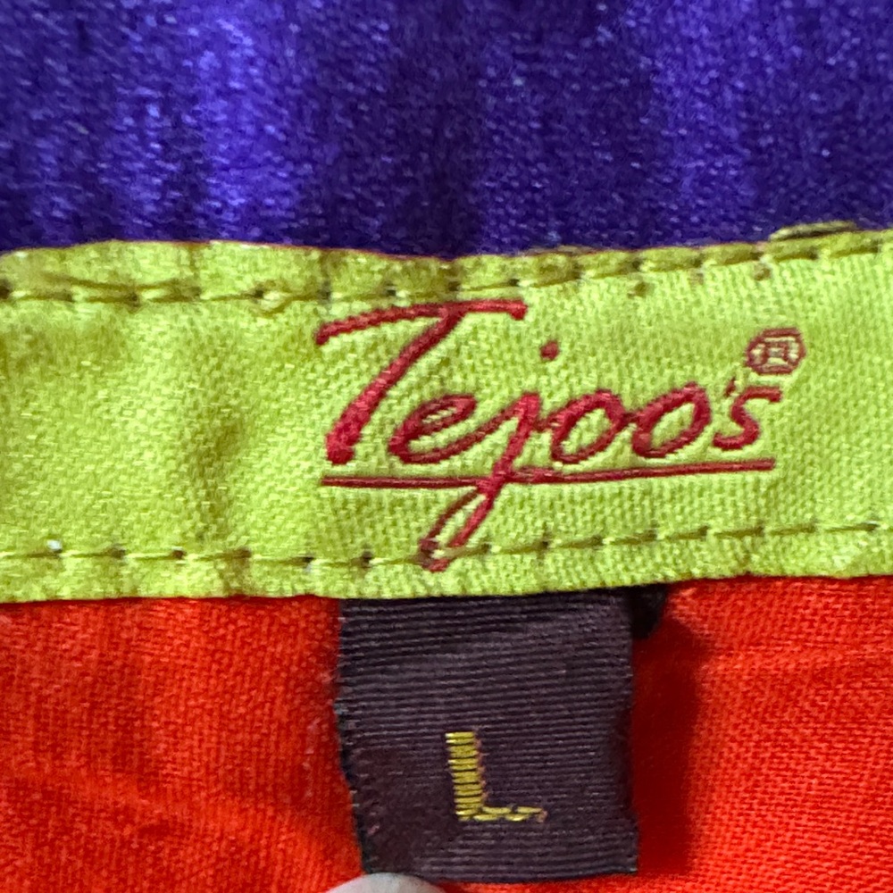 Tejoo’s Pink and Orange Maxi Long Sleeve Collared Button up A-Line Dress Size L - Picture 7 of 16